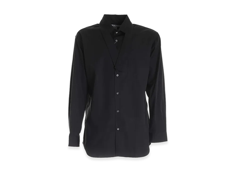 COMME des GARCONS SHIRT Ribbon On The Neckline Shirt "Black"