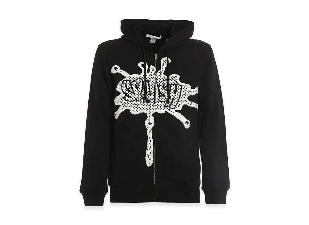 COMME des GARCONS SHIRT Splash Print Zip-Up Hoodie "Black"