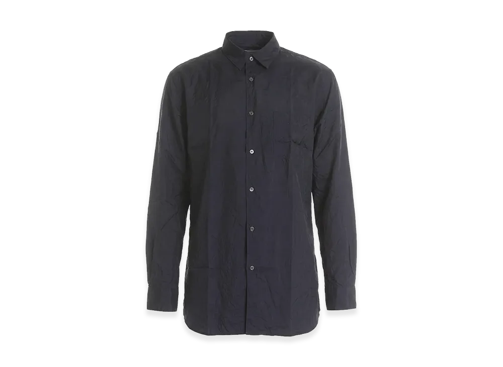 COMME des GARCONS SHIRT Wrinkled Shirt In Cupro "Black"