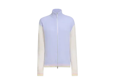 Marni Women's Wool Zip Cardigan with Jacquard Snake "Light Blue"