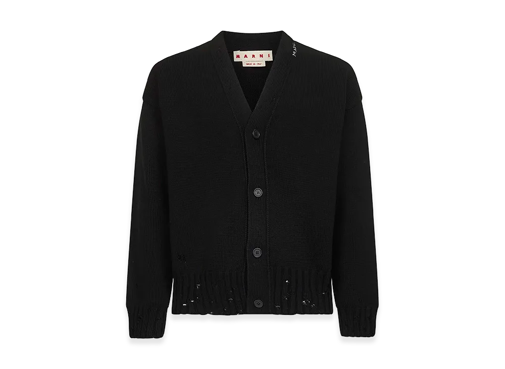 MARNI Logo Embroidery Cardigan "Black"