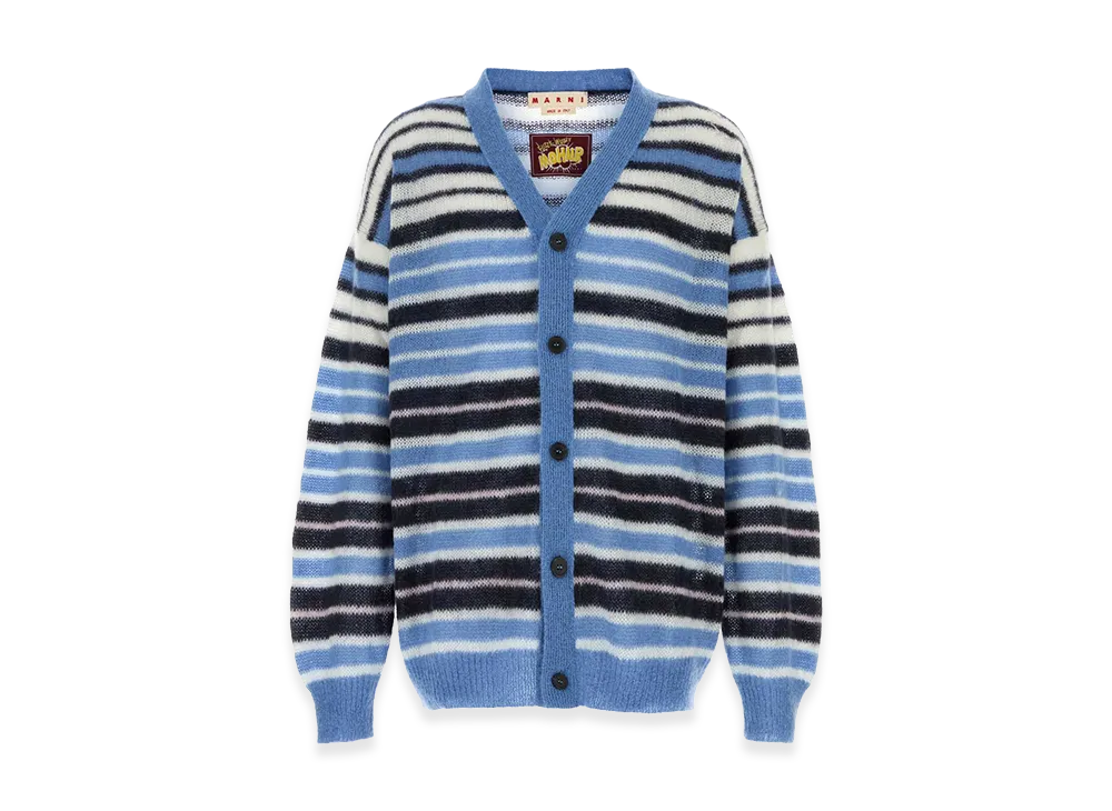 MARNI Embroidered Mohair Blend Cardigan "Multicolor"