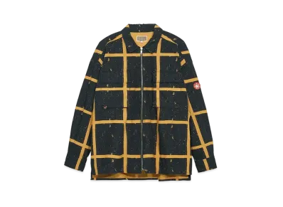 Cav Empt (C.E) OVERDYE GRID ZIP SHIRT JACKET "Black Yellow"