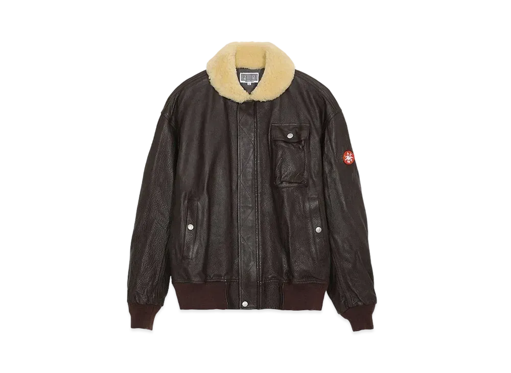 Cav Empt (C.E) LEATHER BOMBER "Brown"