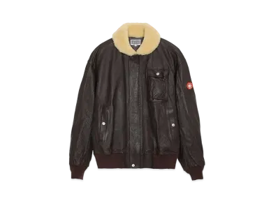Cav Empt (C.E) LEATHER BOMBER "Brown"