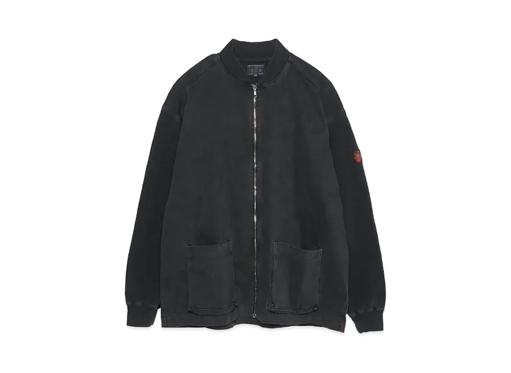Cav Empt (C.E) SWEAT SLEEVE OVERDYE ZIP JACKET "Black"