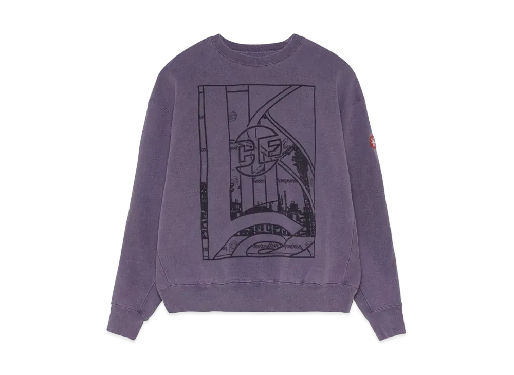 Cav Empt (C.E) OVERDYE CONSTRUCTIVE CREW NECK "Purple"
