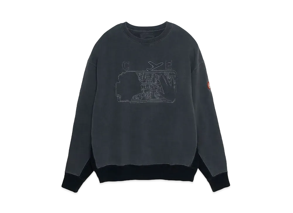 Cav Empt (C.E) OVERDYE EMB DEPART CREW NECK "Grey"