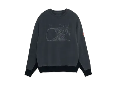 Cav Empt (C.E) OVERDYE EMB DEPART CREW NECK "Grey"