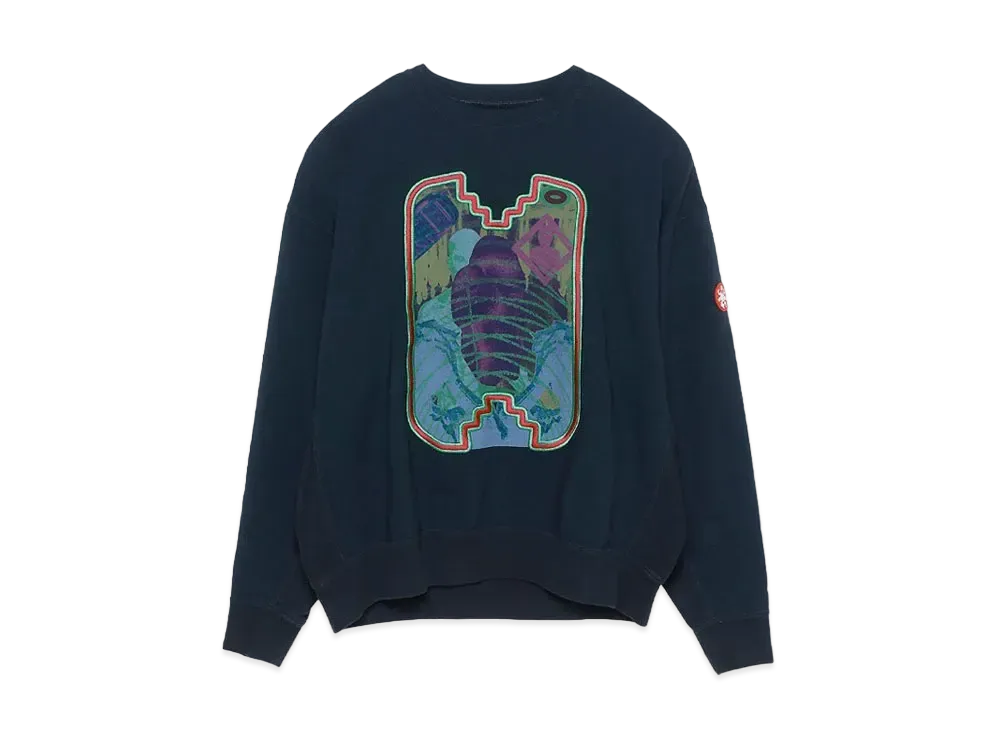 Cav Empt (C.E) OVERDYE EMB FRAME CREW NECK "Black"