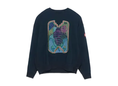 Cav Empt (C.E) OVERDYE EMB FRAME CREW NECK "Black"