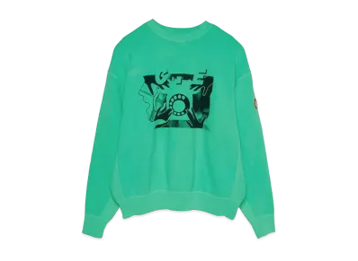 Cav Empt (C.E) OVERDYE ROTARY DIAL CREW NECK"Green"