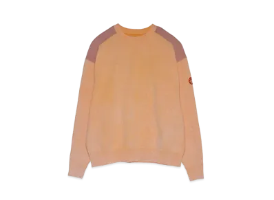 Cav Empt (C.E) OVERDYE PANEL SHOULDER CREW NECK "Orange"