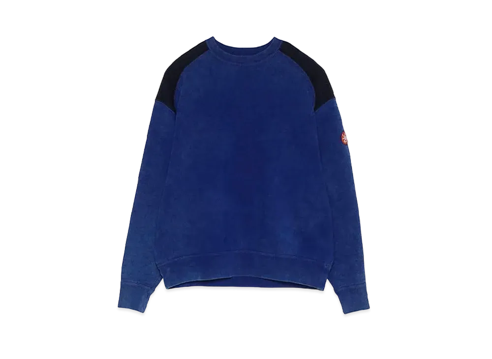 Cav Empt (C.E) OVERDYE PANEL SHOULDER CREW NECK "Navy"