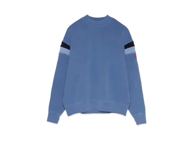 Cav Empt (C.E) OVERDYE B.W. RIB CREW NECK "Blue"