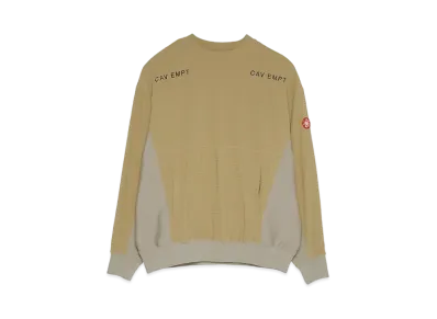 Cav Empt (C.E) BLOCK FLEECE CREW NECK "Beige"