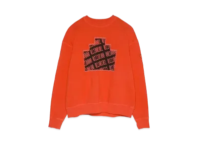 Cav Empt (C.E) OVERDYE NUMBERS ZIGGURAT CREW NECK "Red"