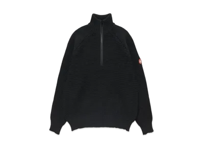 Cav Empt (C.E) HALF ZIP P KNIT "Black"