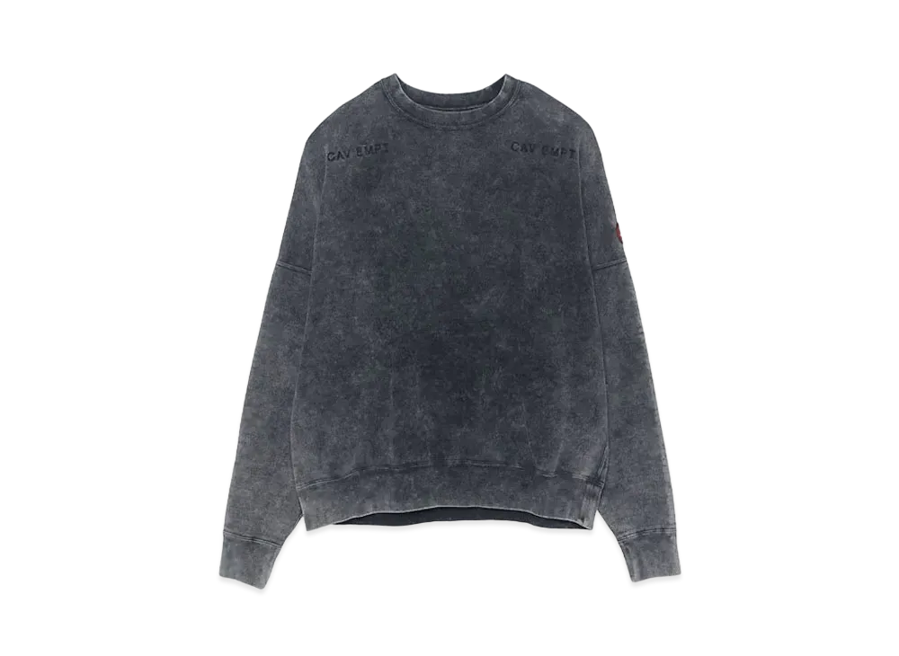 Cav Empt (C.E) BLEACHED WASH CREW NECK "Grey"