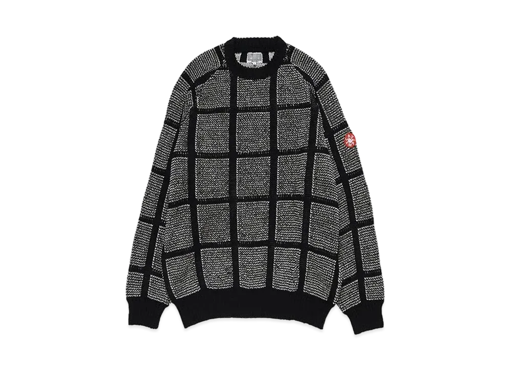 Cav Empt (C.E) GRID LOOSE WAFFLE KNIT "Black"