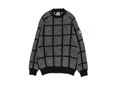 Cav Empt (C.E) GRID LOOSE WAFFLE KNIT "Black"