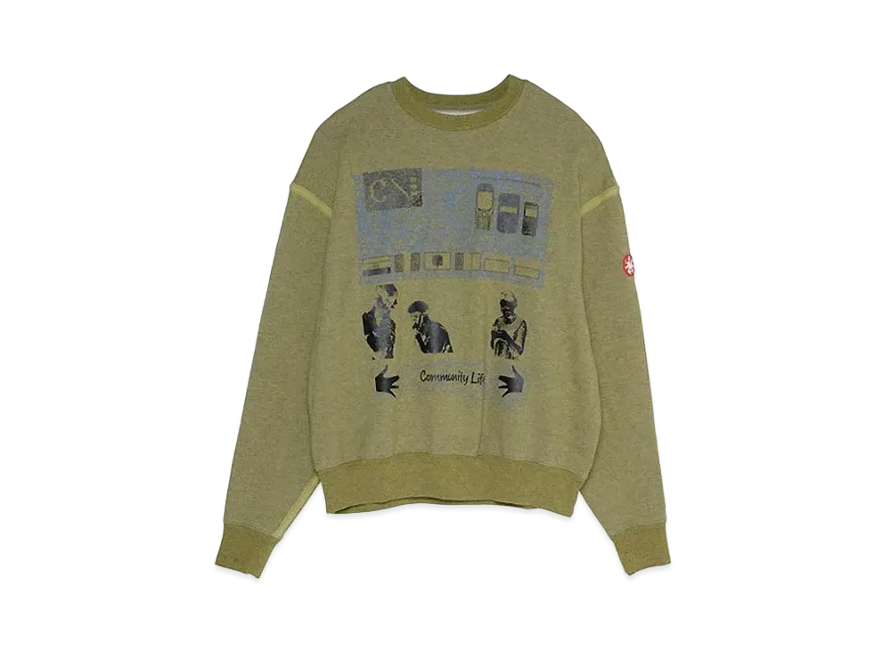 Cav Empt (C.E) YELLOW HEATHER CREW NECK "Green"
