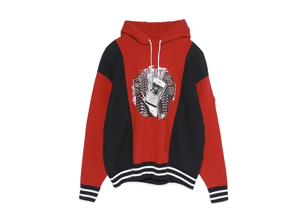 Cav Empt (C.E) RIB PANELED HEAVY HOODY "Red"