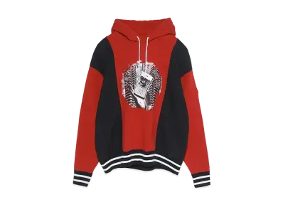 Cav Empt (C.E) RIB PANELED HEAVY HOODY "Red"