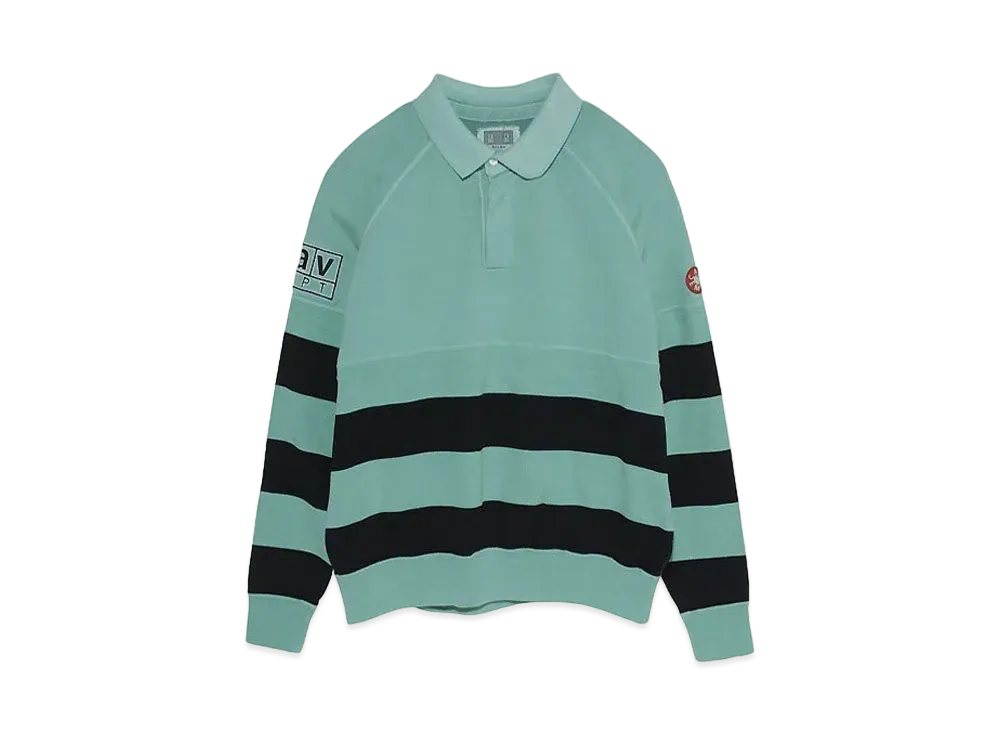 Cav Empt (C.E) STRIPE COLLARED SWEAT "Green"