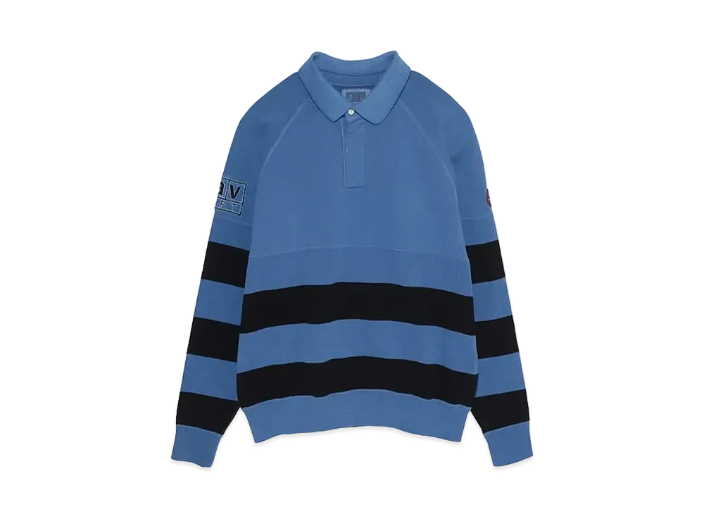 Cav Empt (C.E) STRIPE COLLARED SWEAT "Blue"