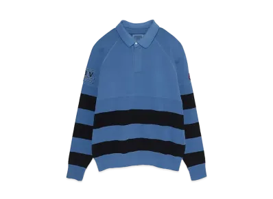 Cav Empt (C.E) STRIPE COLLARED SWEAT "Blue"