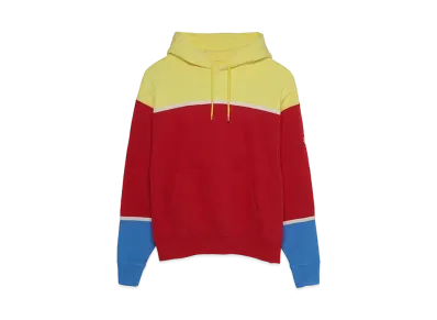 Cav Empt (C.E) 3 COLOUR PANEL HEAVY HOODY "Red"