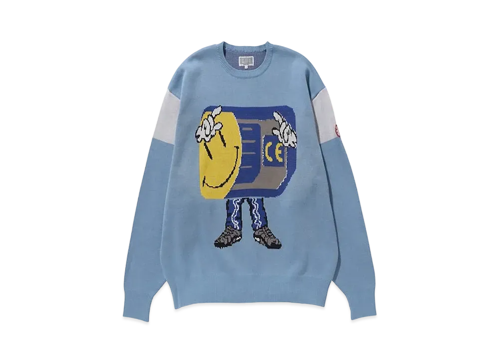 Cav Empt (C.E) SIDE MESH LOOSE WAFFLE KNIT 