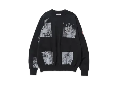Cav Empt (C.E) BLOCK PRINT CREW NECK "Black"