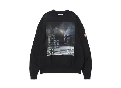 Cav Empt (C.E) NIGHT VECTOR CREW NECK "Black"
