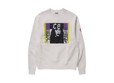 Cav Empt (C.E) SATIN PATCH CREW NECK "White"