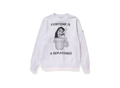 Cav Empt (C.E) REPLACEABLE CREW NECK "White"