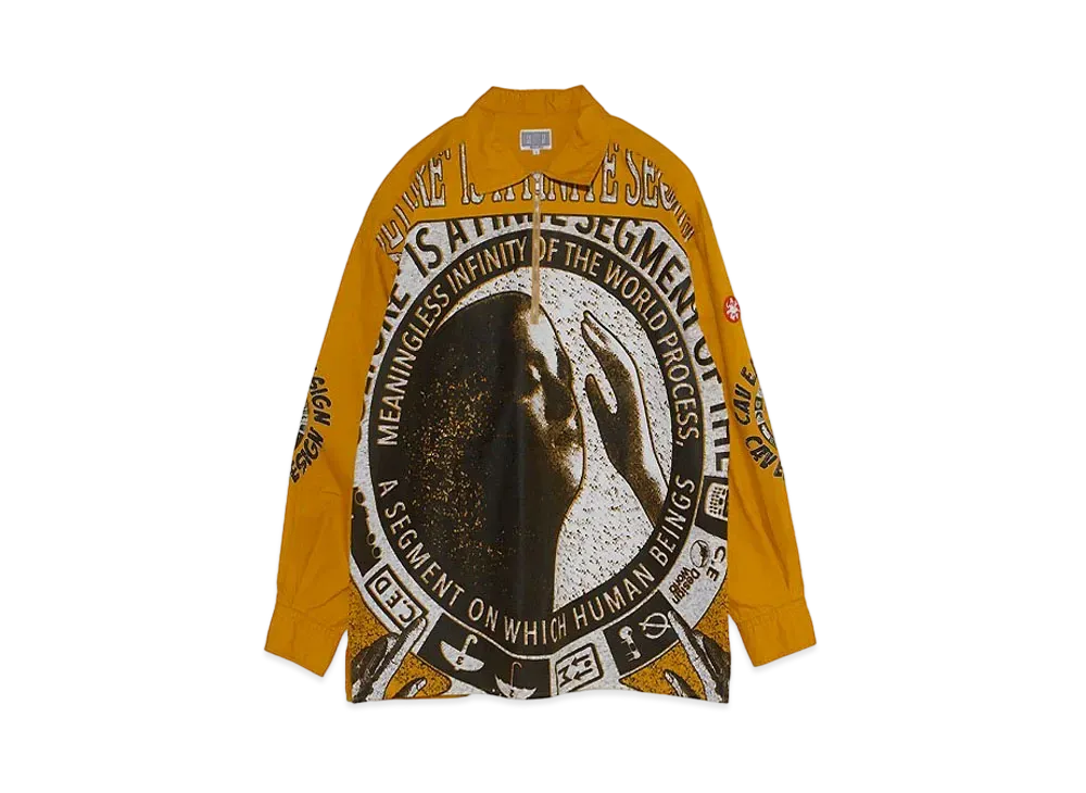 Cav Empt (C.E) HALF ZIP BIG SHIRT "Yellow"