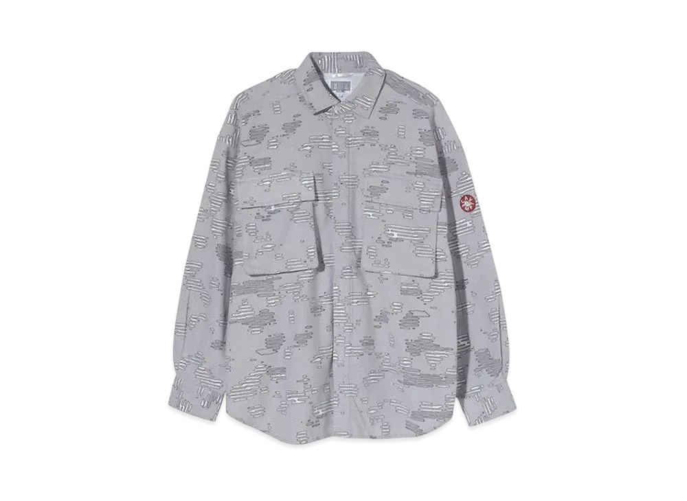 Cav Empt (C.E) NOISE FLANNEL BIG SHIRT "Grey"