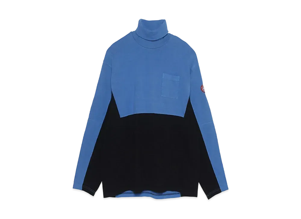 Cav Empt (C.E) OVERDYE TURTLE NECK LONG SLEEVE T "Blue"