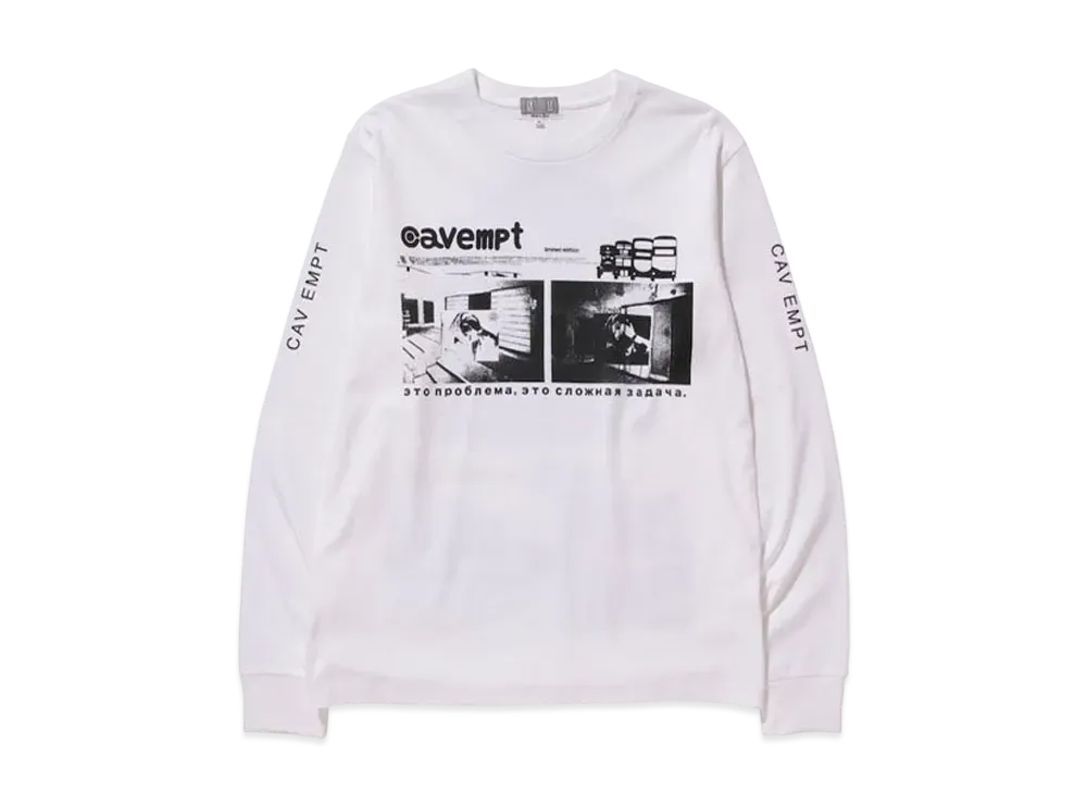 Cav Empt (C.E) INTERCITY LONG SLEEVE T "White"