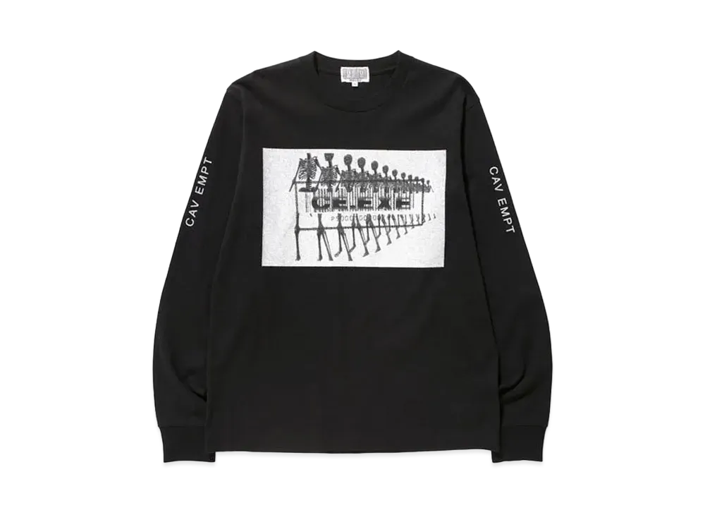 Cav Empt (C.E) SKEL LONG SLEEVE T "Black"
