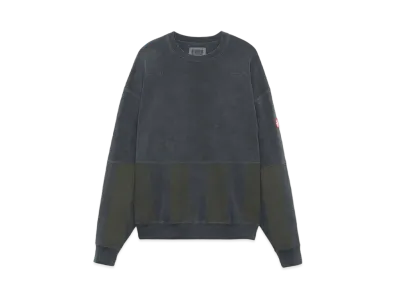 Cav Empt (C.E) OVERDYE STRIPE PRINT CREW NECK "Charcoal"
