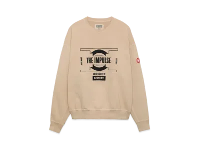 Cav Empt (C.E) OVERDYE IMPULSE CREW NECK "Beige"