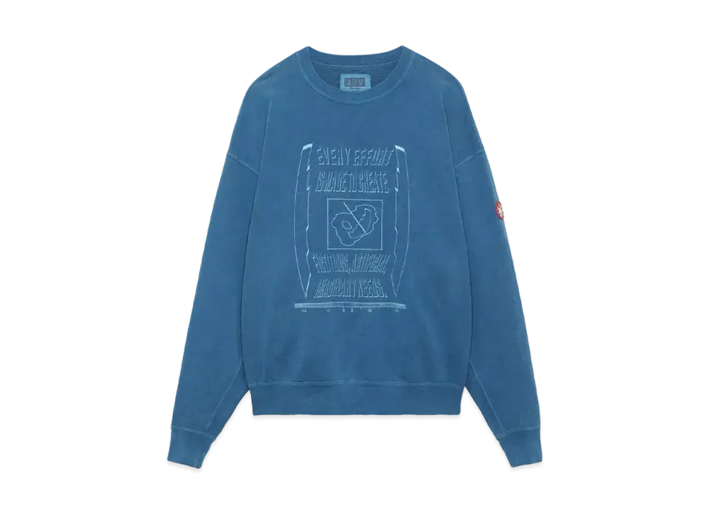 Cav Empt (C.E) OVERDYE IMAGINARY NEEDS CREW NECK "Blue"