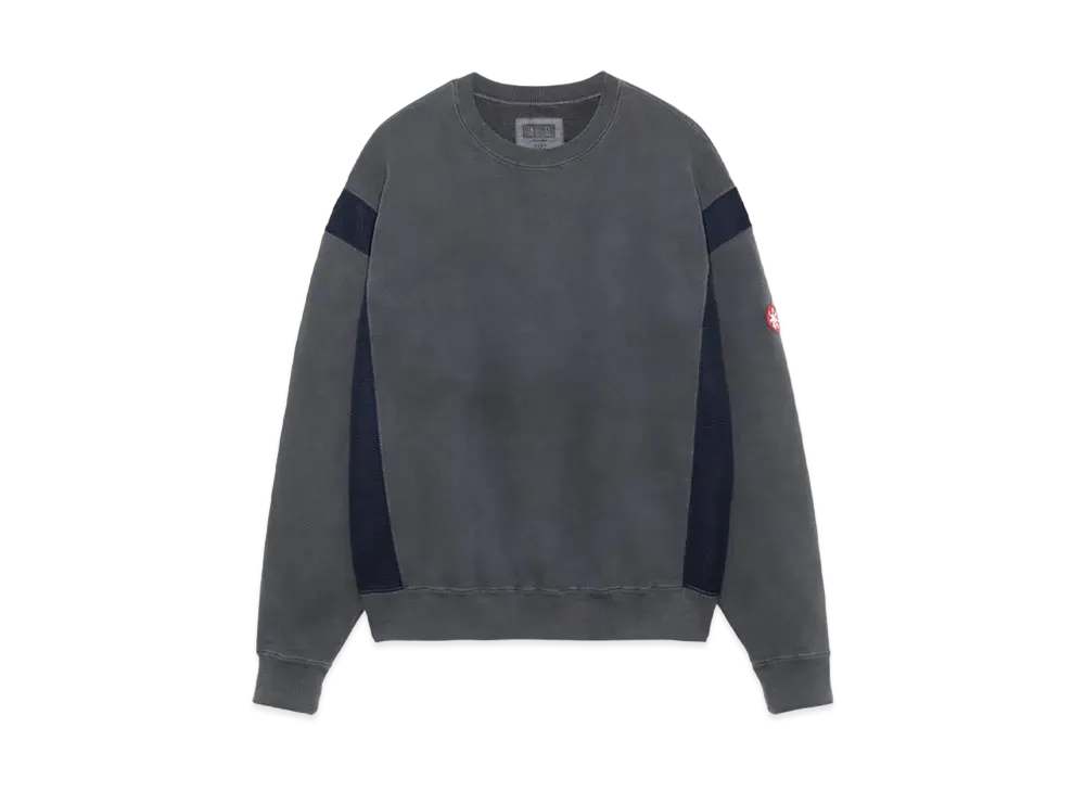 Cav Empt (C.E) OVERDYE SIDE MESH CREW NECK "Charcoal"
