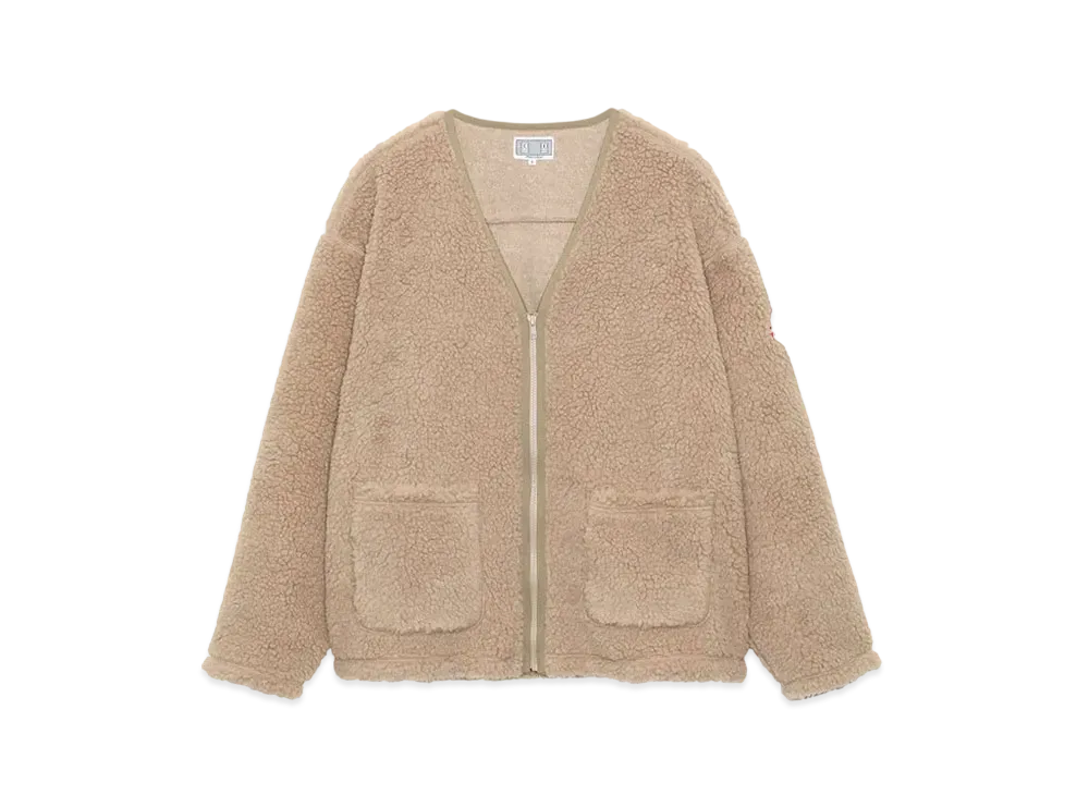 Cav Empt (C.E) BOA FLEECE ZIP UP CARDIGAN "Beige"