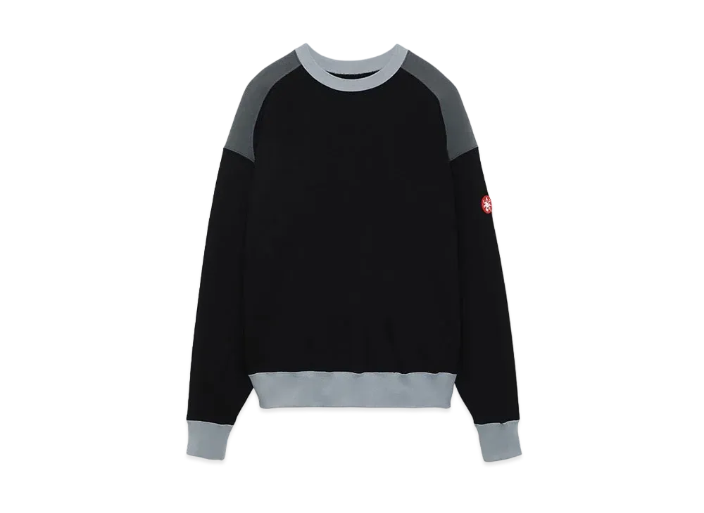 Cav Empt (C.E) PANEL SHOULDER HEAVY CREW NECK "Black"
