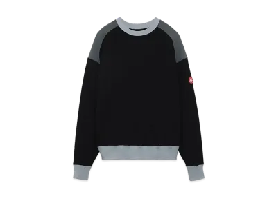 Cav Empt (C.E) PANEL SHOULDER HEAVY CREW NECK "Black"