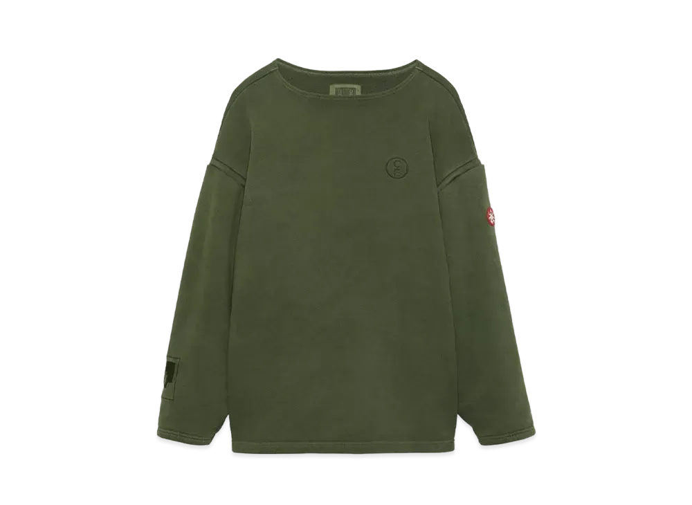 Cav Empt (C.E) OVERDYE DOUBLE FACE SLEEVE PULLOVER "Green"